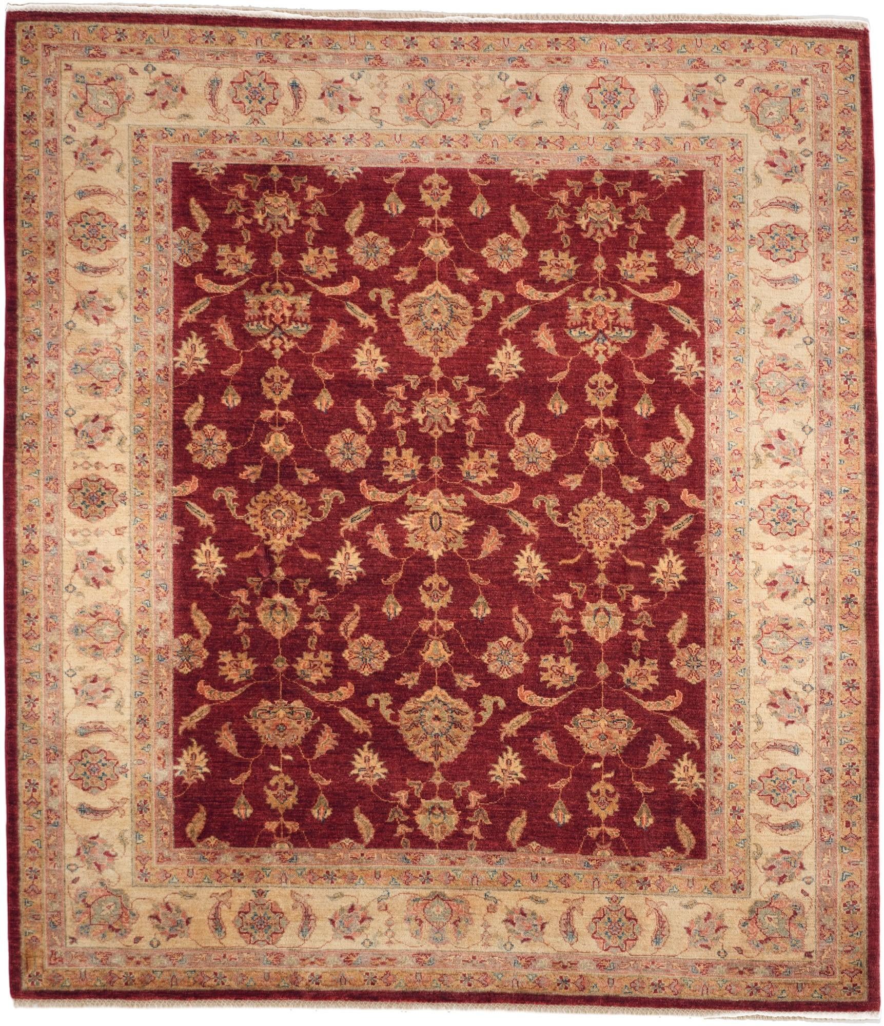 6' 11 x 8' Hand Knotted Ziegler Rug