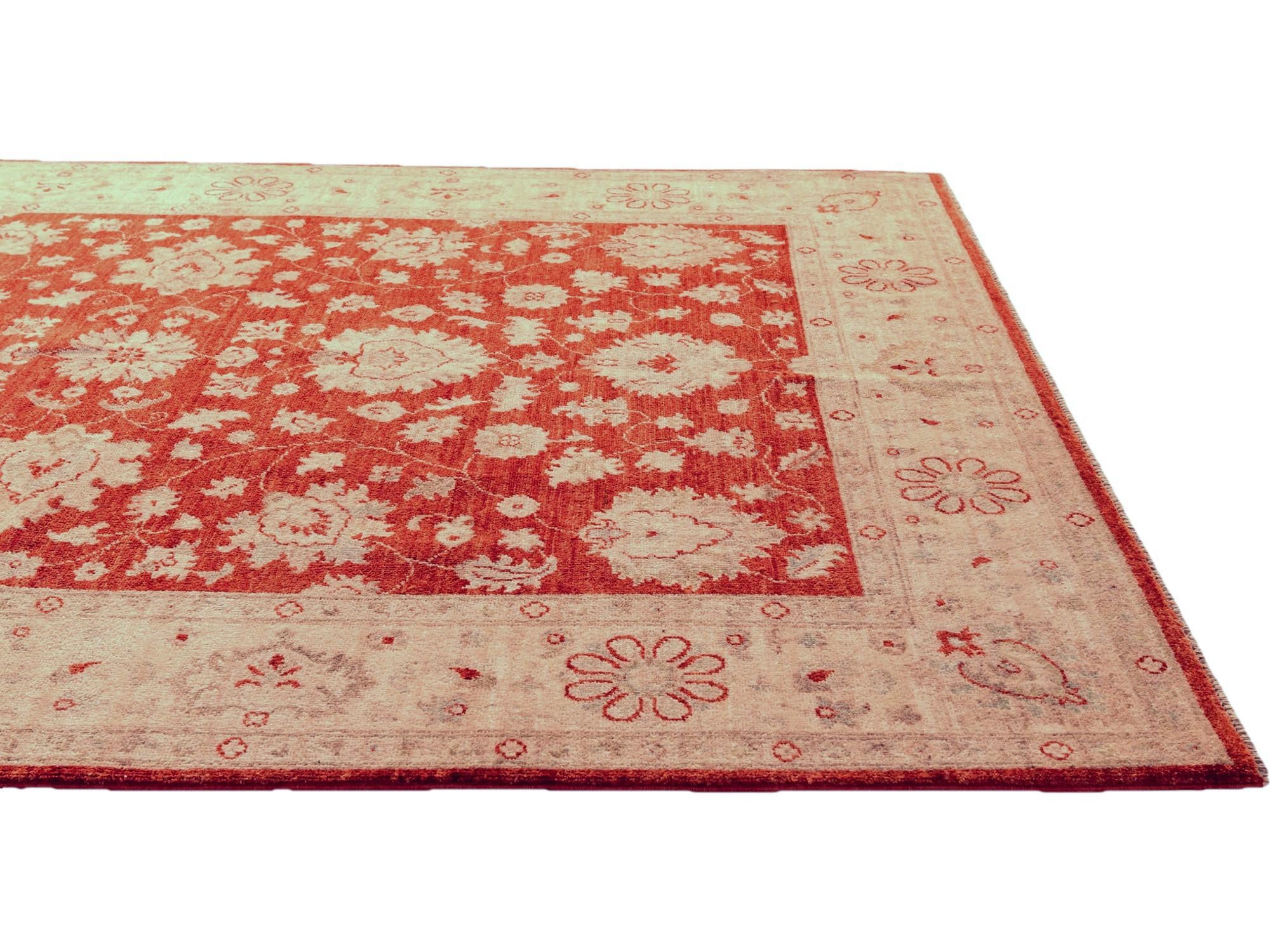 5' 7 x 7' 9 Hand Knotted Ziegler Rug