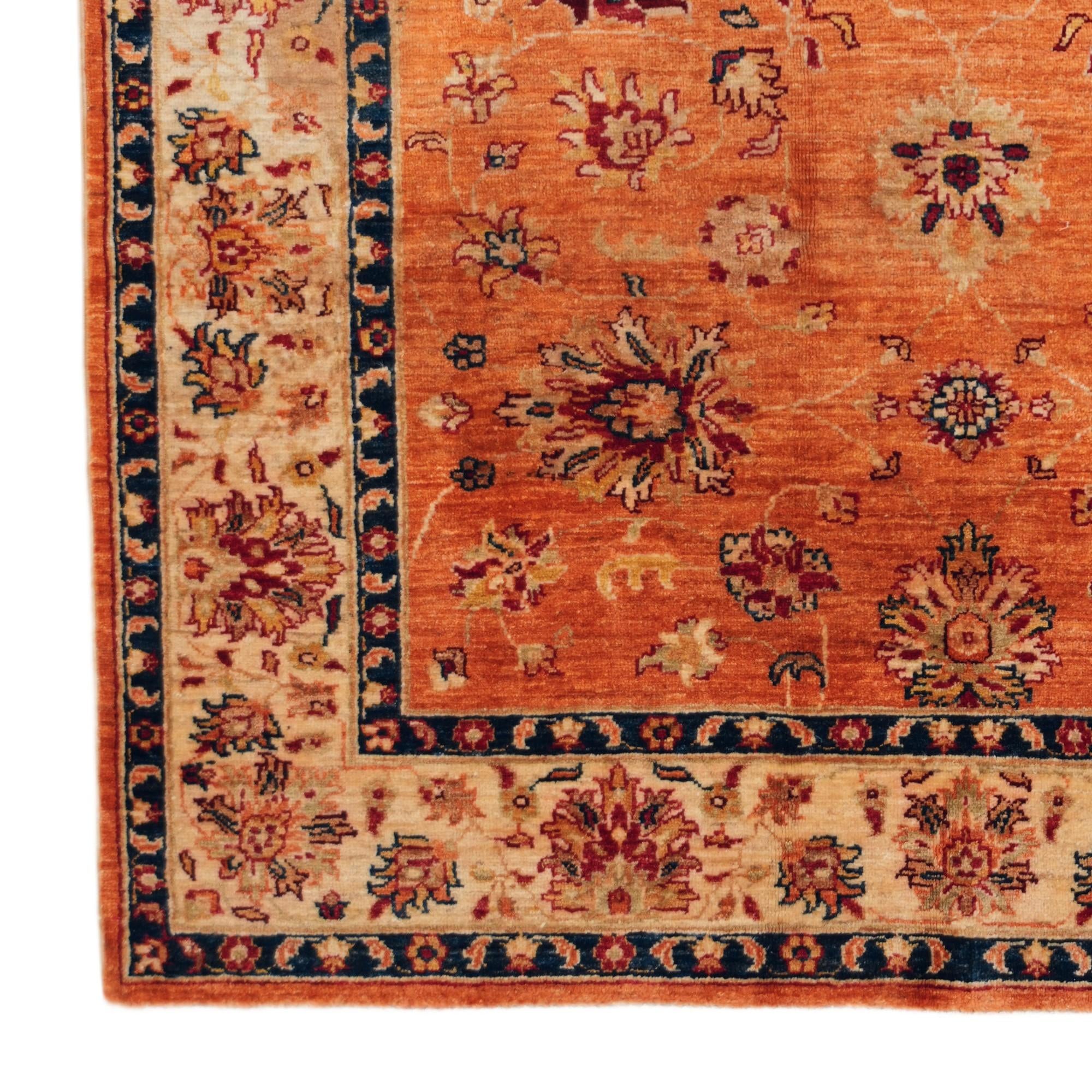 4' 11 x 6' 4 Hand Knotted Ziegler Rug