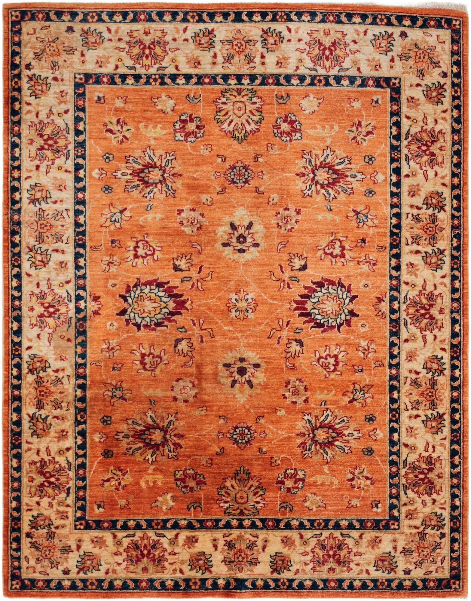 4' 11 x 6' 4 Hand Knotted Ziegler Rug