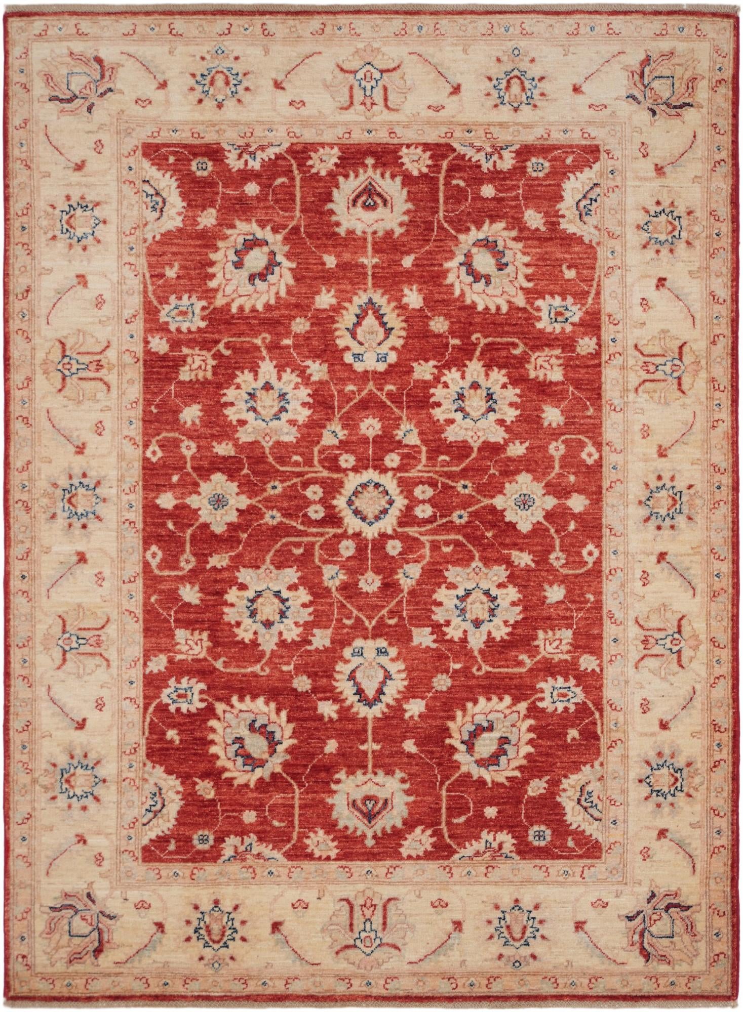 4' 9 x 6' 6 Hand Knotted Ziegler Rug