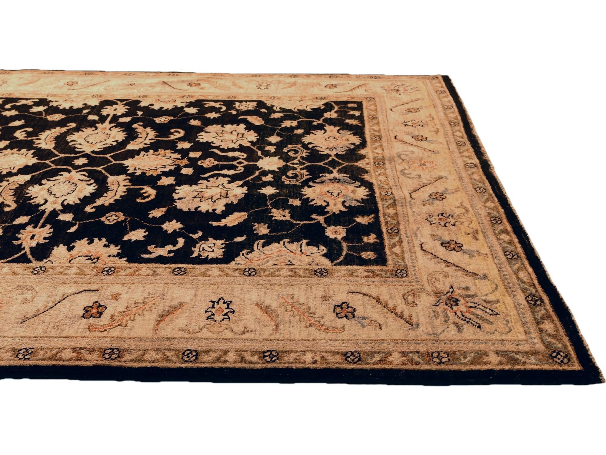 4' 11 x 6' 3 Hand Knotted Ziegler Rug