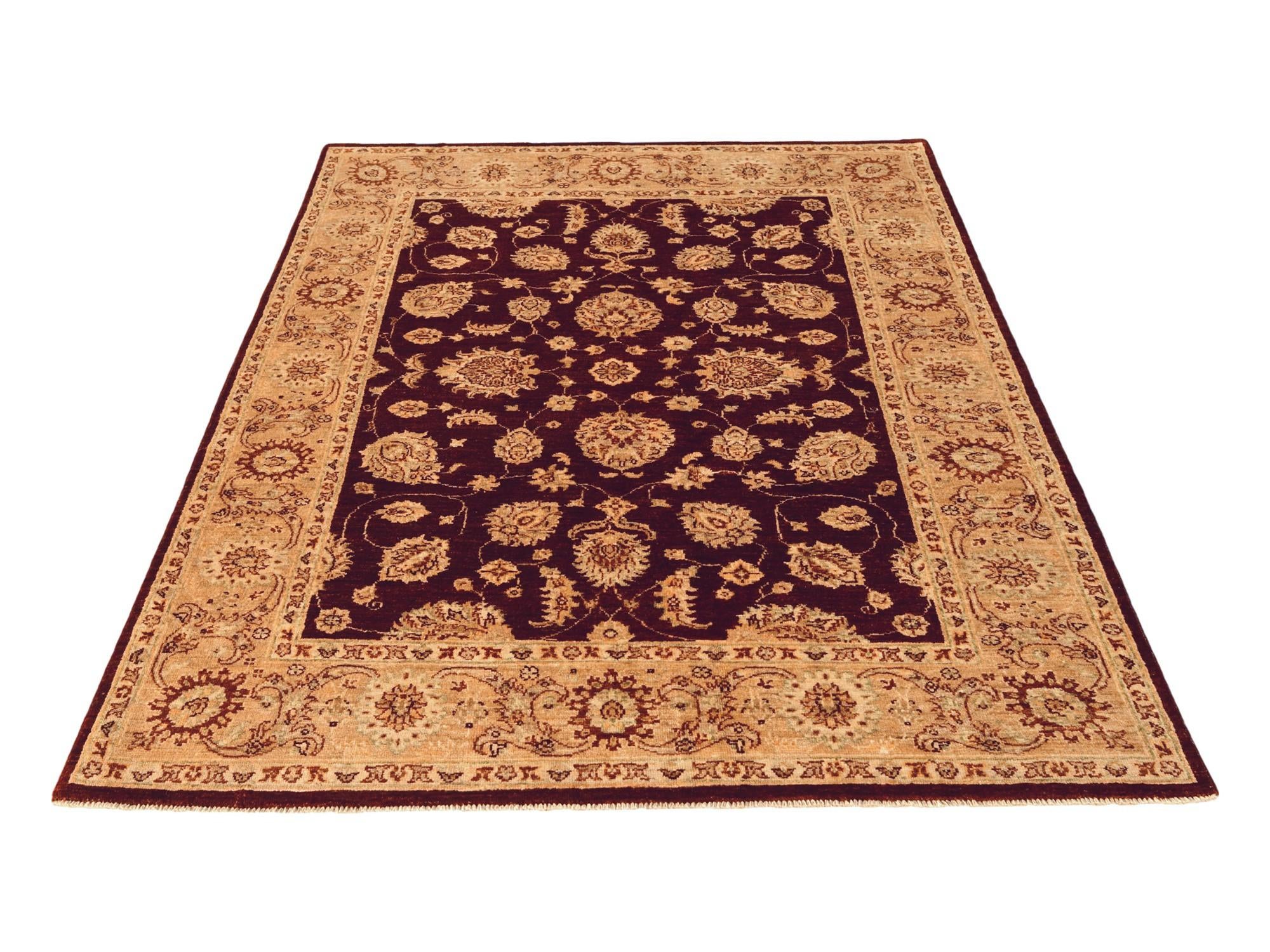 4' 11 x 6' 10 Hand Knotted Ziegler Rug