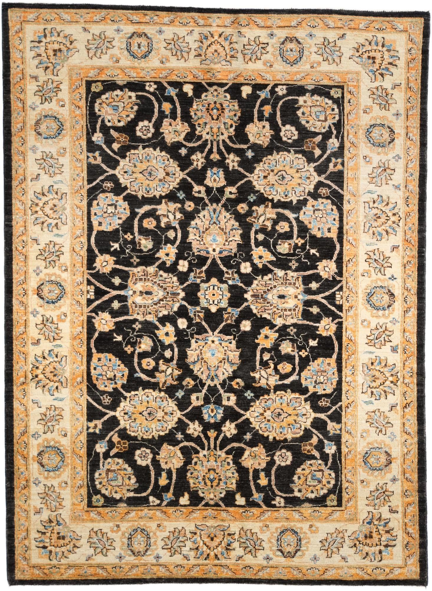 4' 11 x 6' 9 Hand Knotted Ziegler Rug