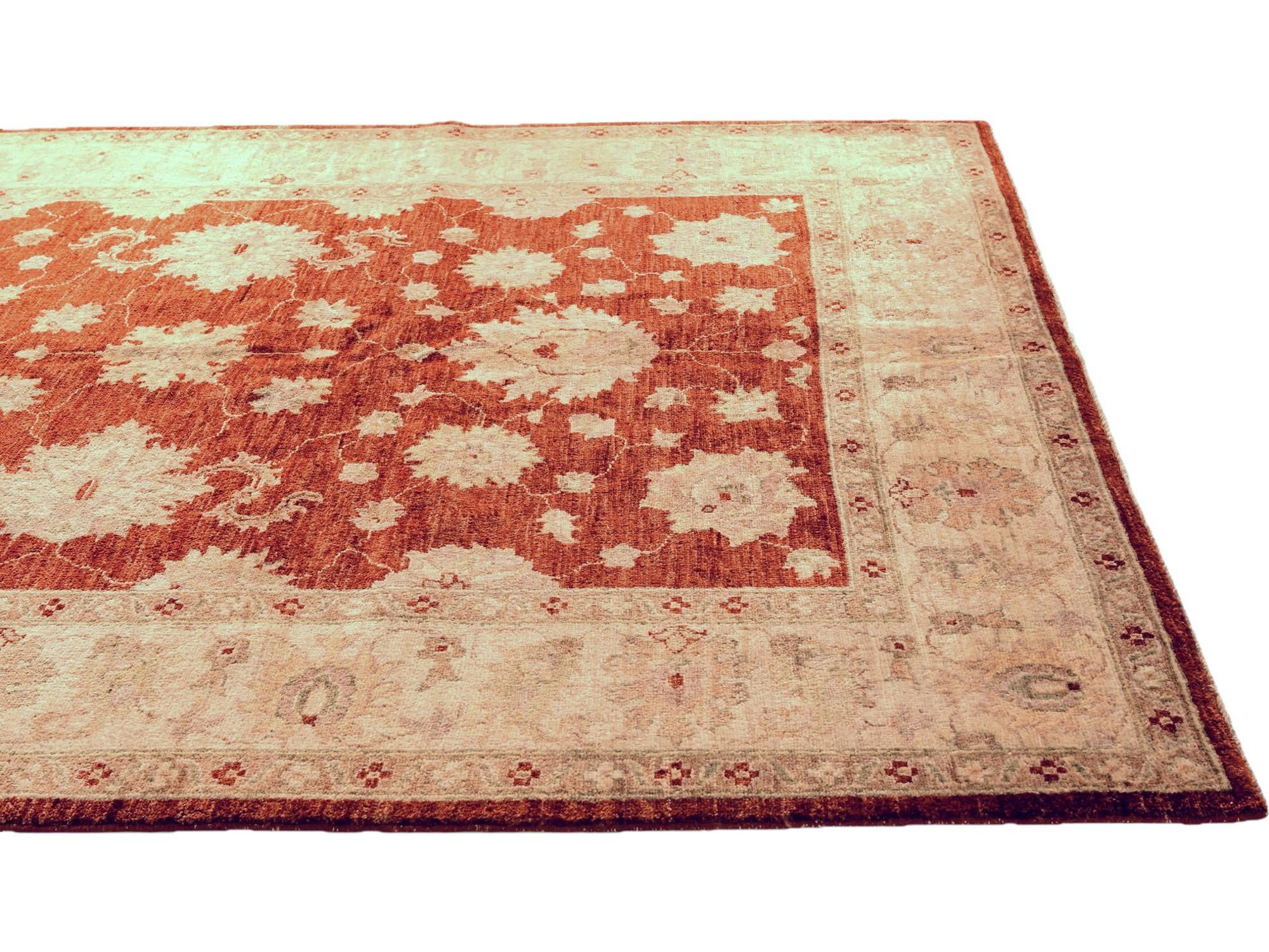 4' 11 x 7' 3 Hand Knotted Ziegler Rug