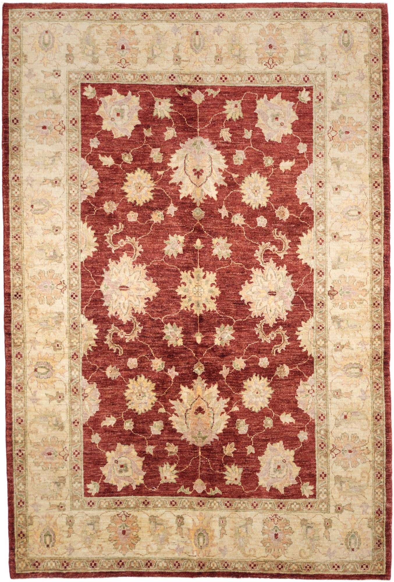 4' 11 x 7' 3 Hand Knotted Ziegler Rug