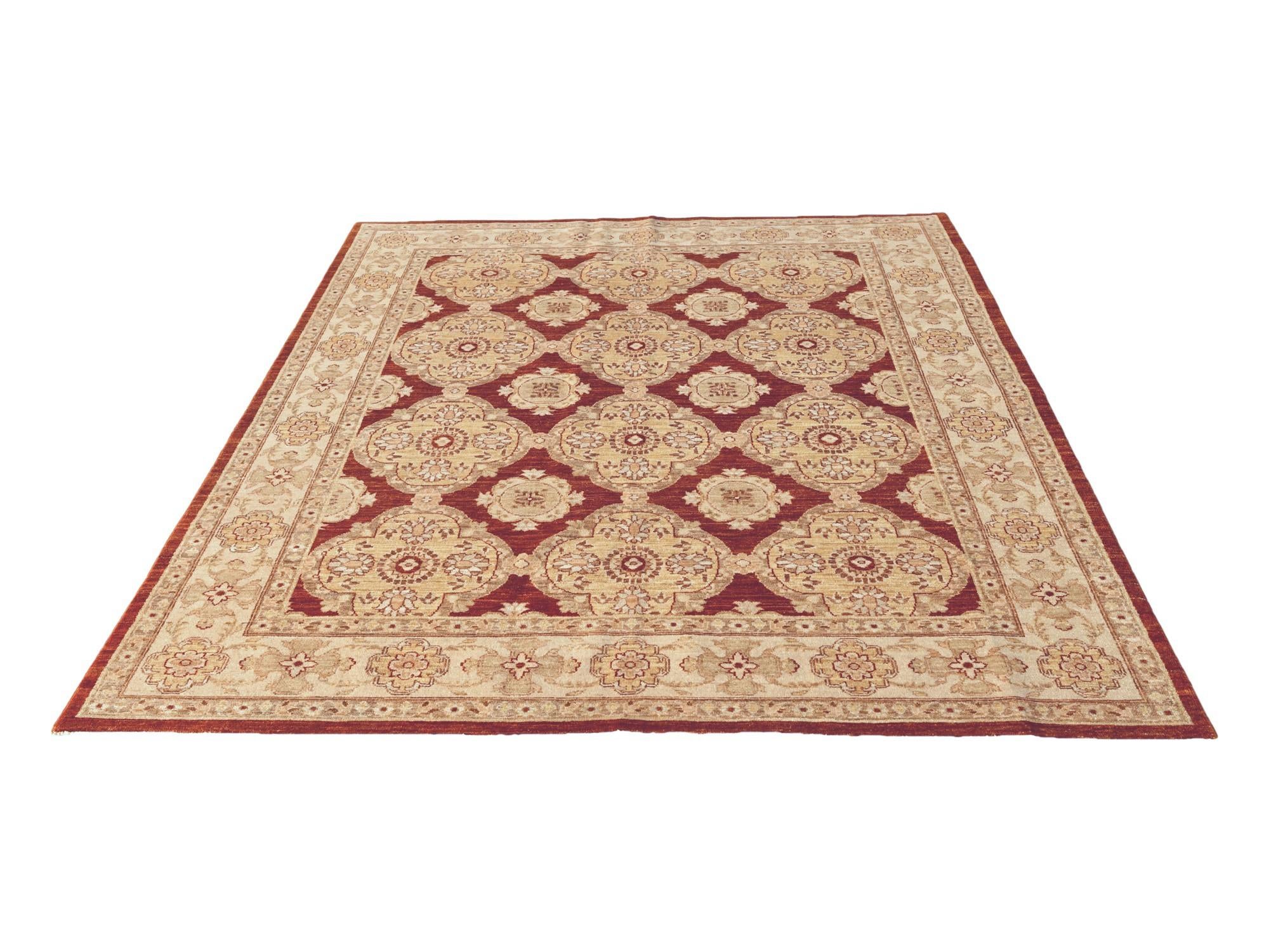 6' 4 x 7' 11 Hand Knotted Ziegler Rug
