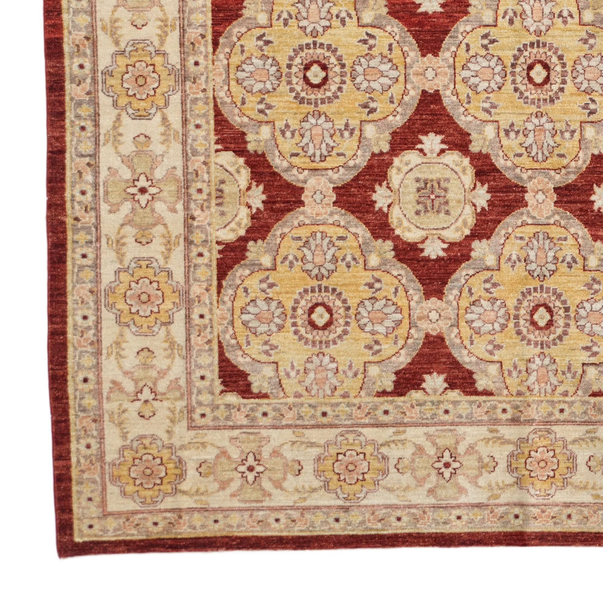 6' 4 x 7' 11 Hand Knotted Ziegler Rug