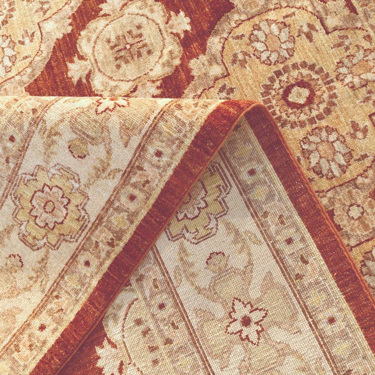 Detail image of 6' 4 x 7' 11 Hand Knotted Ziegler Rug