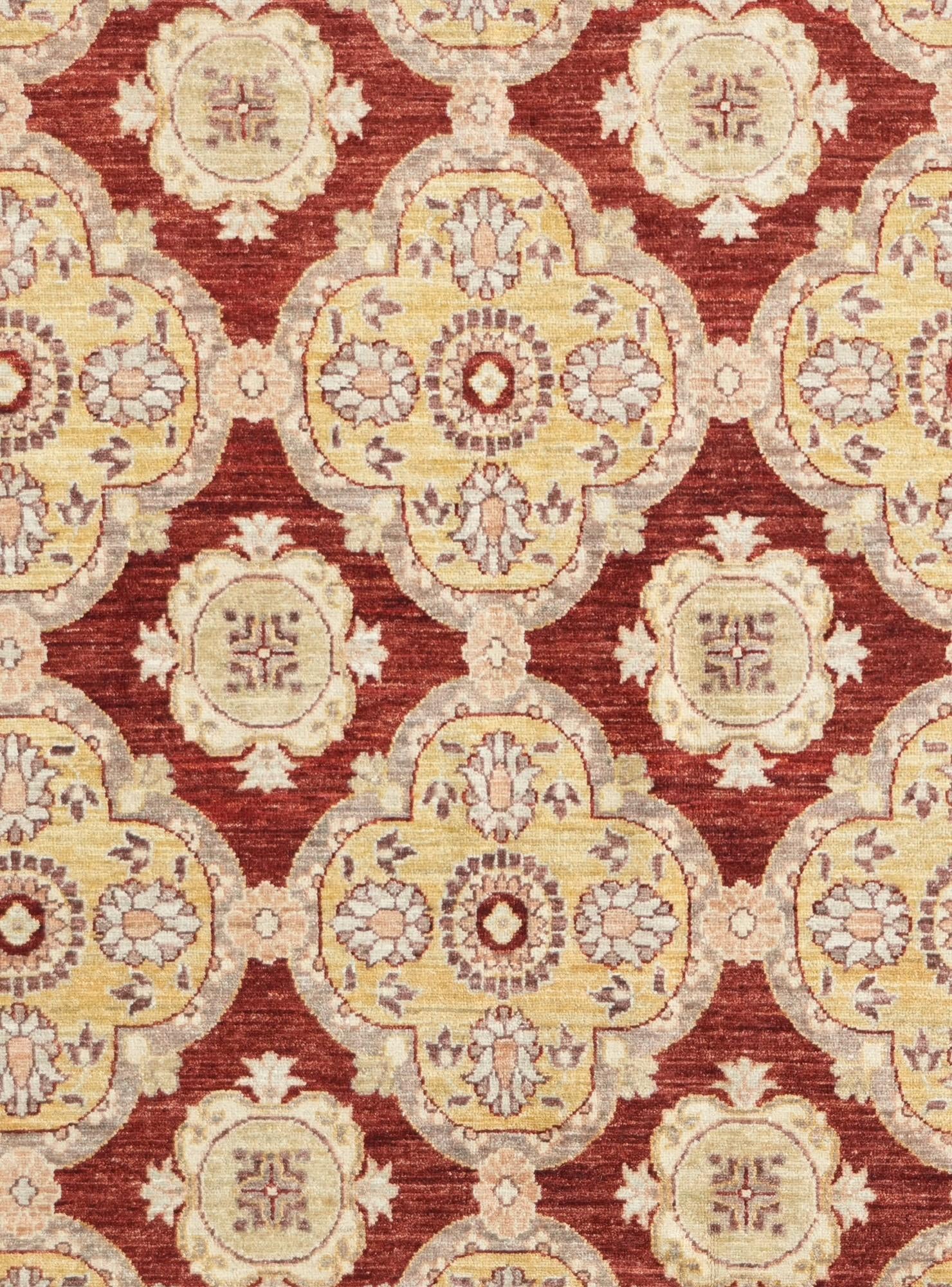6' 4 x 7' 11 Hand Knotted Ziegler Rug