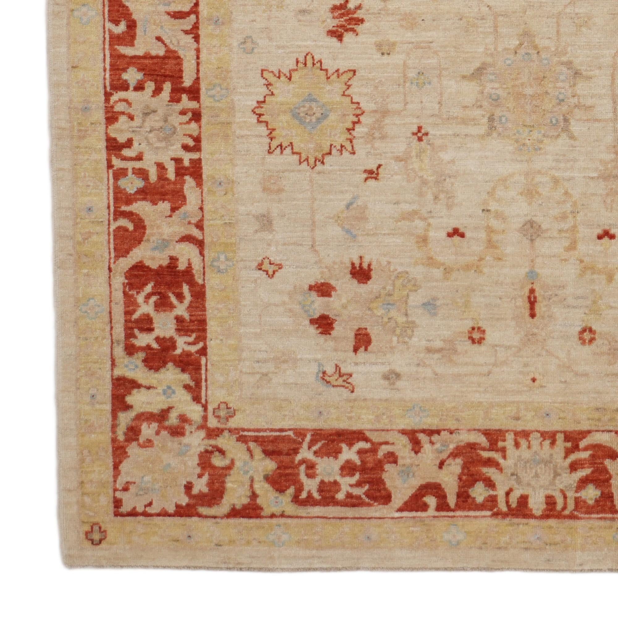 4' 10 x 6' 6 Hand Knotted Ziegler Rug