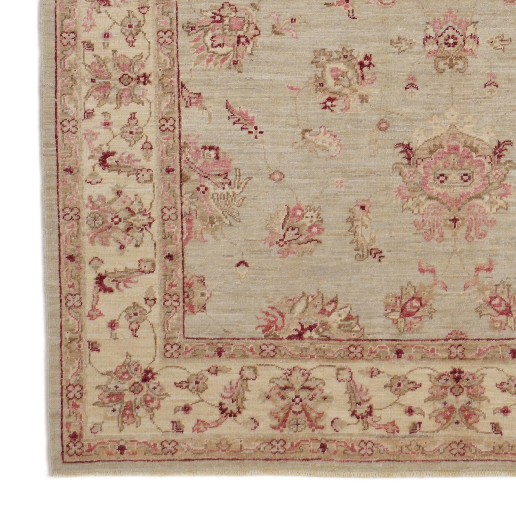 4' 10 x 6' 5 Hand Knotted Ziegler Rug