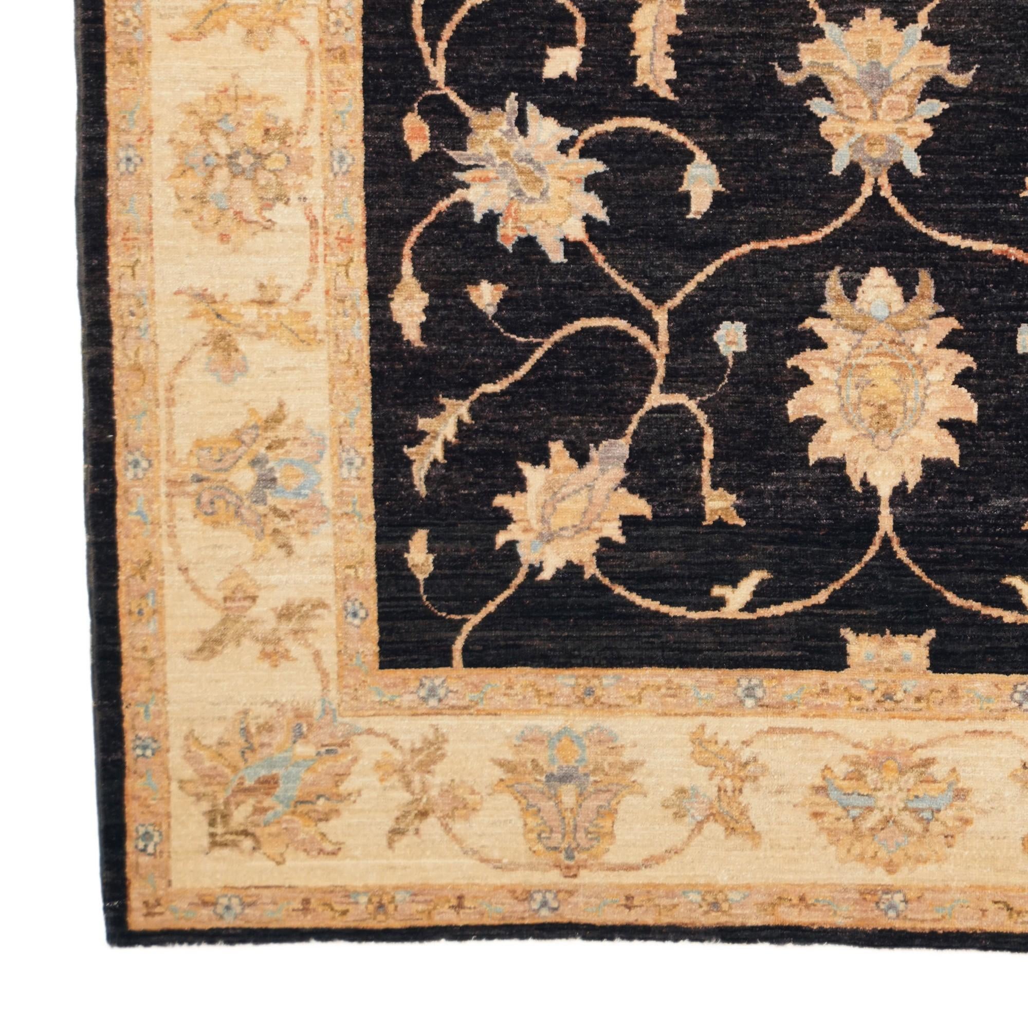 4' 11 x 6' 8 Hand Knotted Ziegler Rug