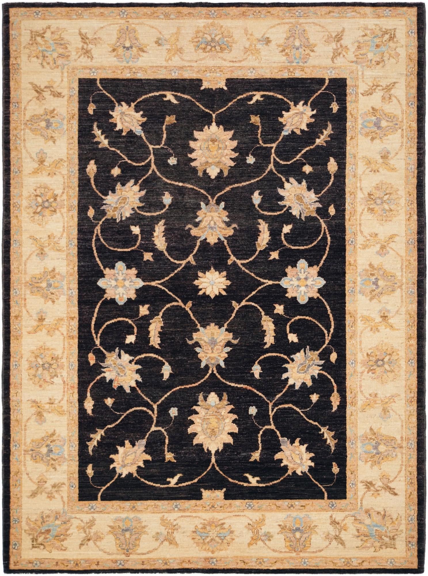4' 11 x 6' 8 Hand Knotted Ziegler Rug