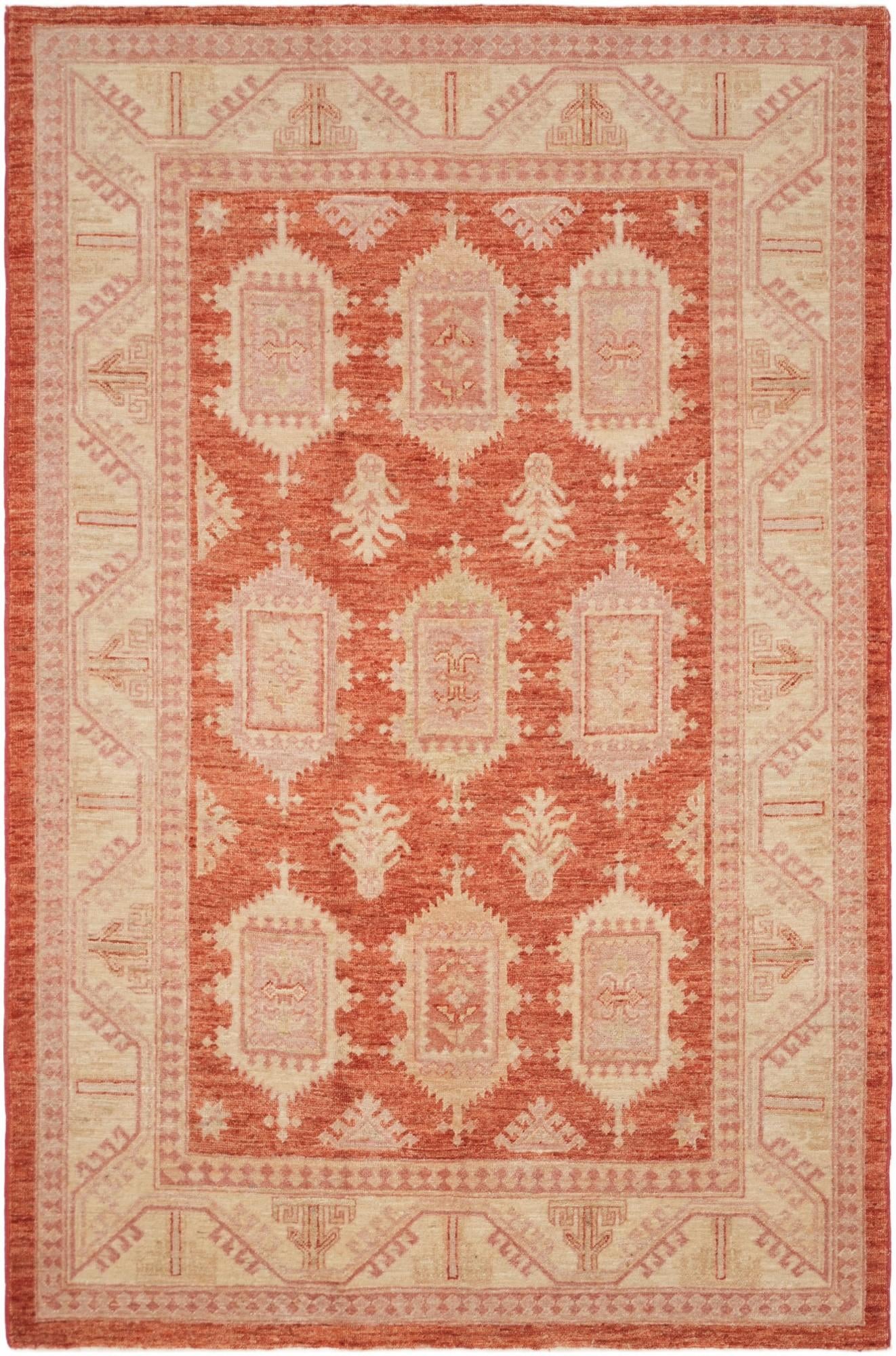 4' 2 x 6' 3 Hand Knotted Ziegler Rug