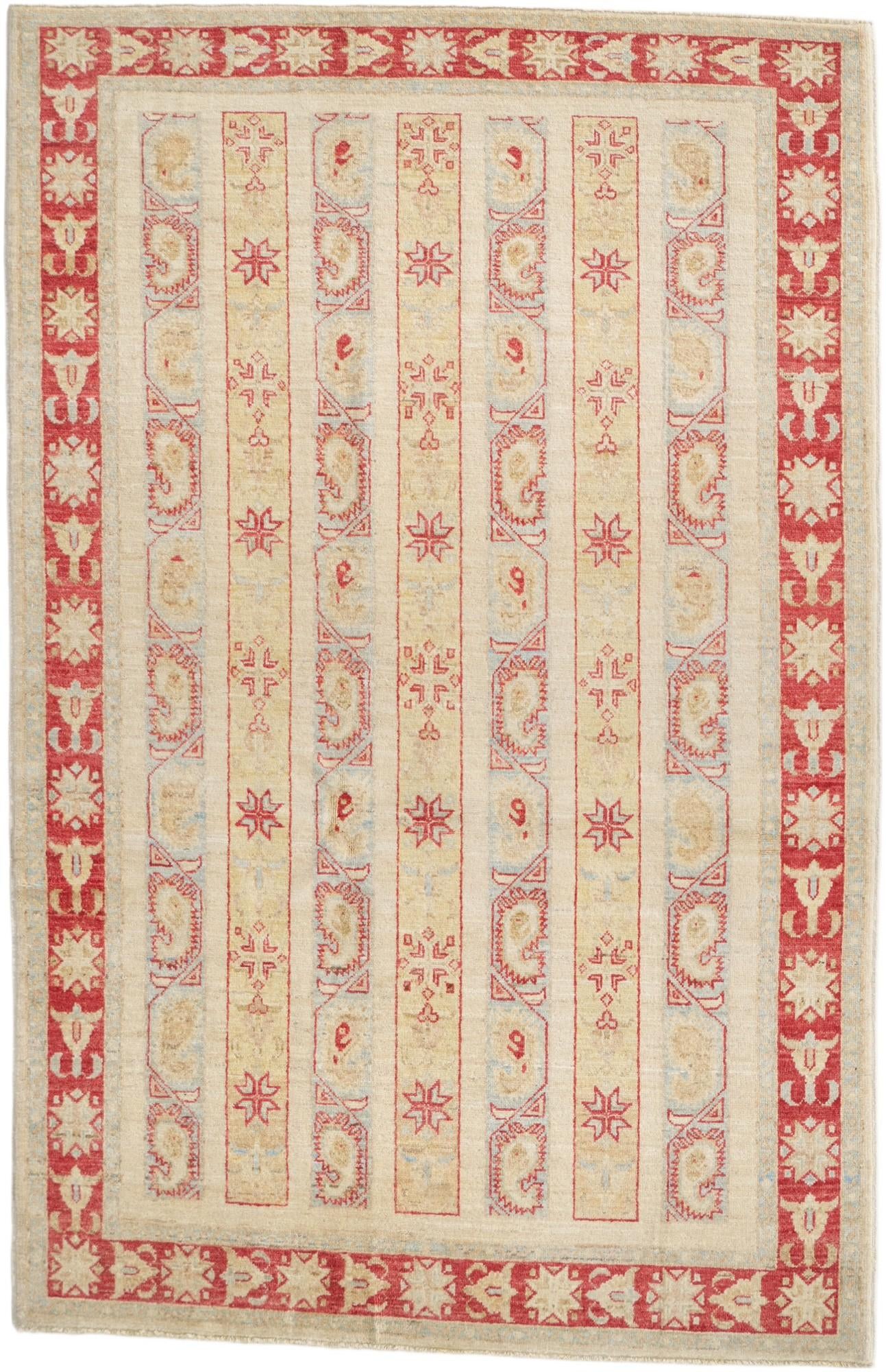 4' 3 x 6' 7 Hand Knotted Ziegler Rug