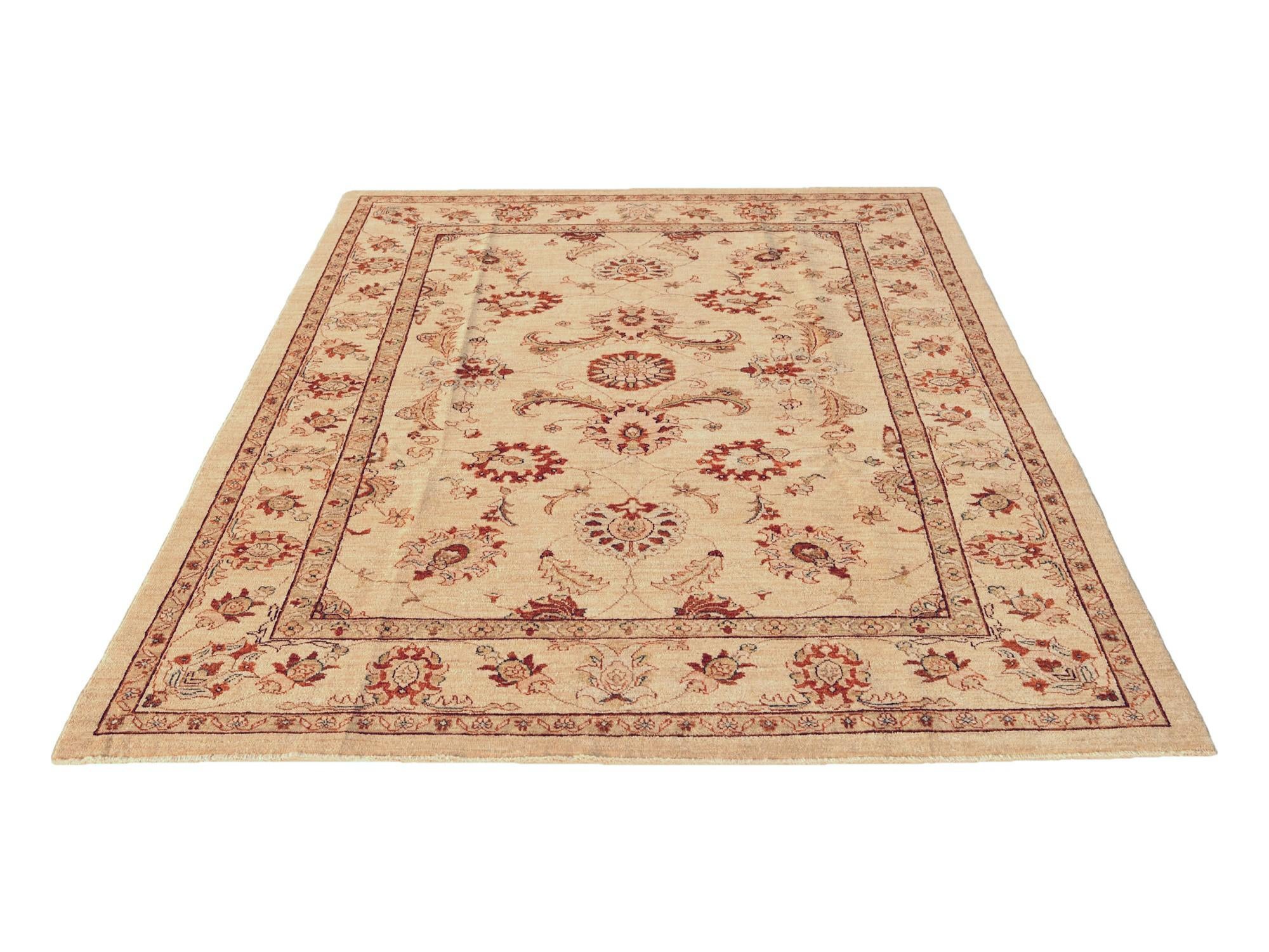 5' 7 x 7' 1 Hand Knotted Ziegler Rug