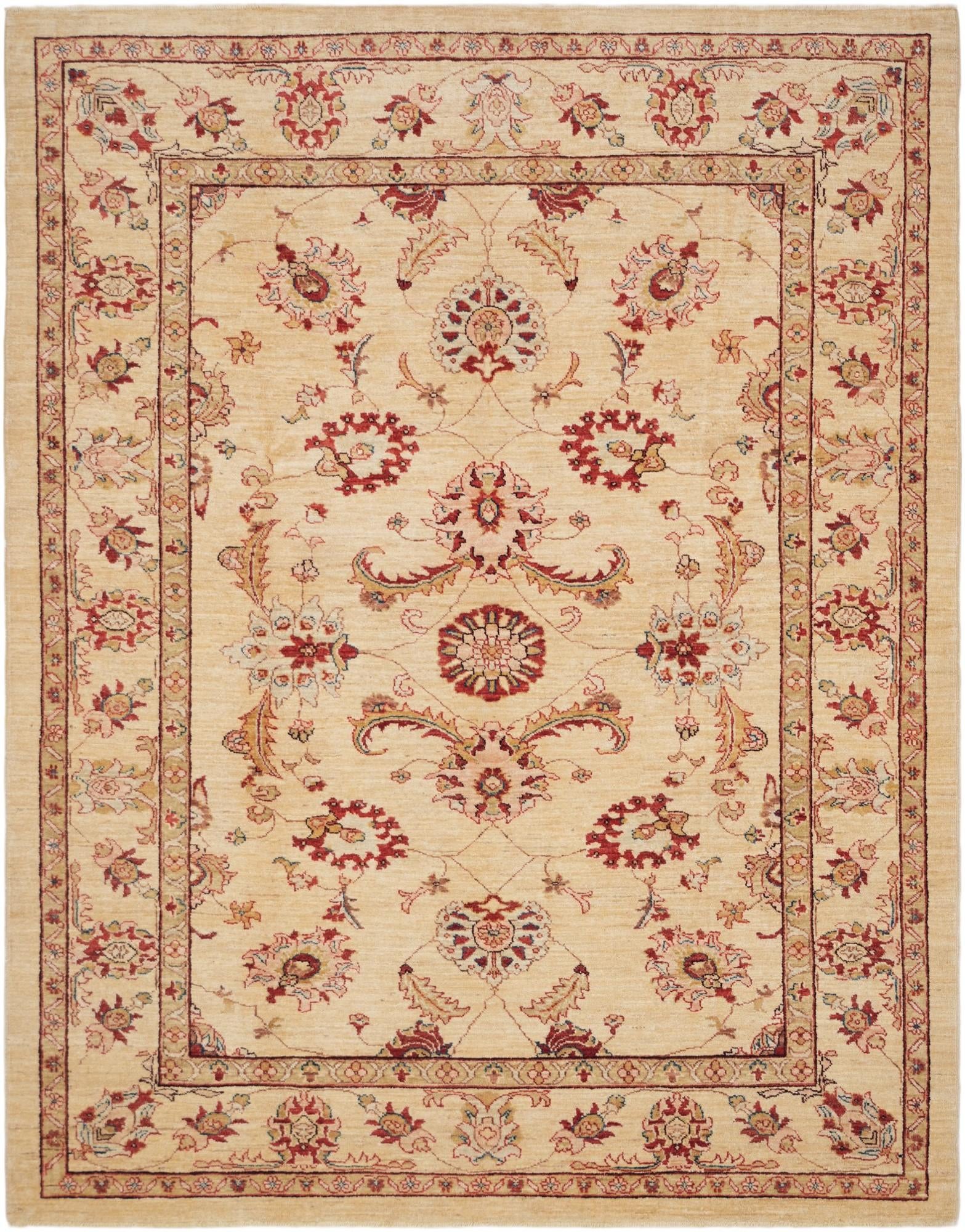 5' 7 x 7' 1 Hand Knotted Ziegler Rug