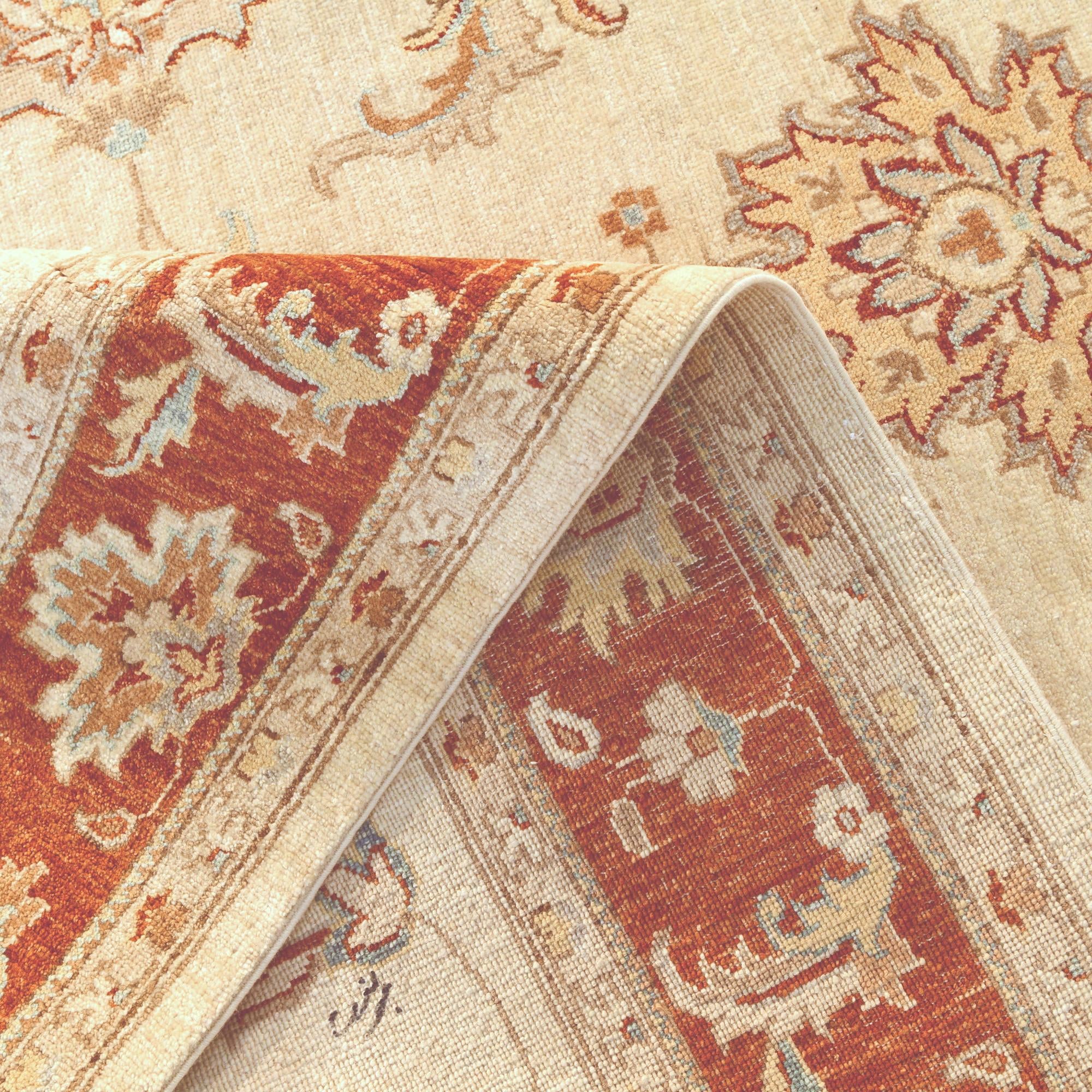 6' 2 x 9' Hand Knotted Ziegler Rug