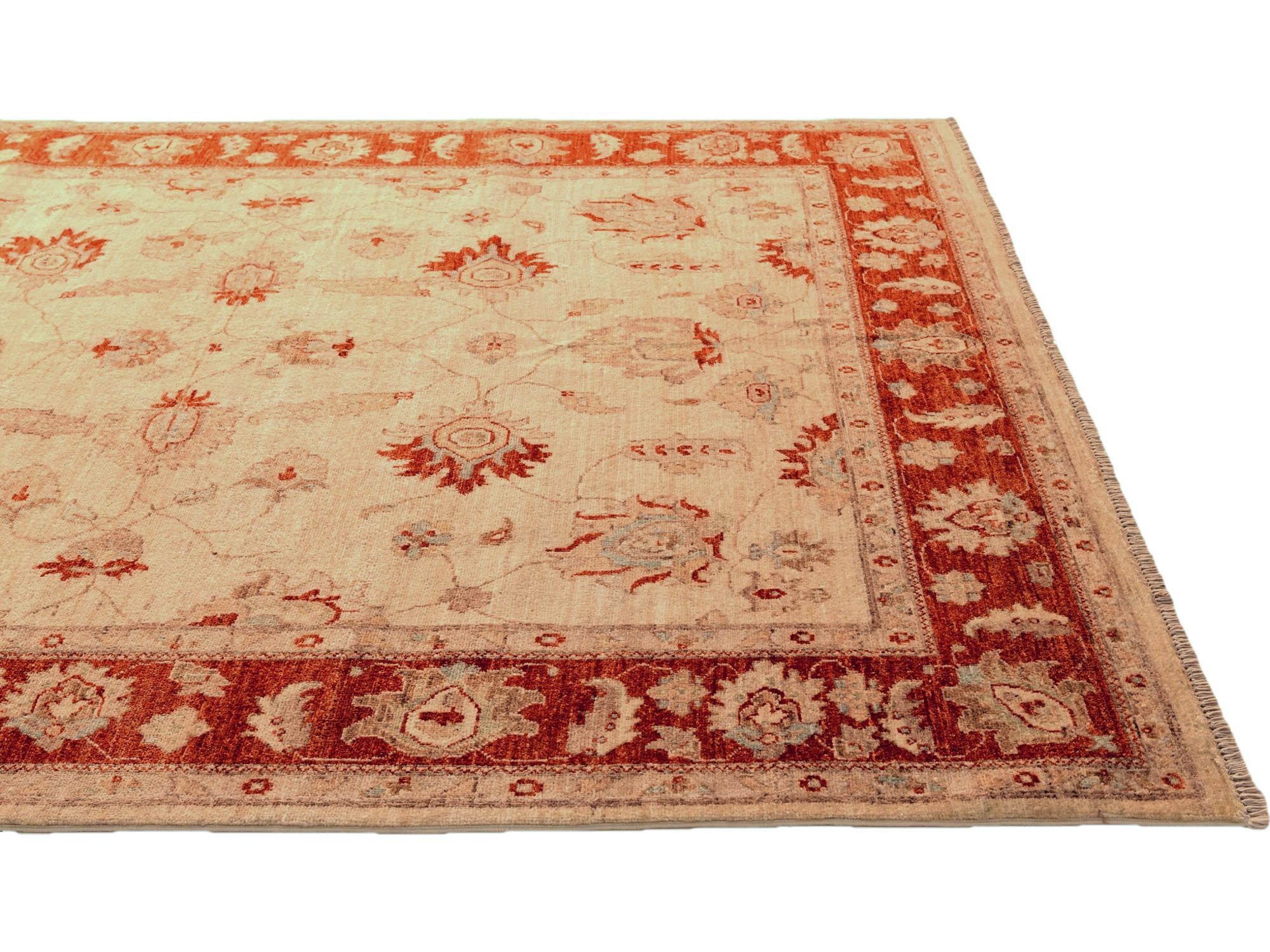 6' 2 x 7' 10 Hand Knotted Ziegler Rug