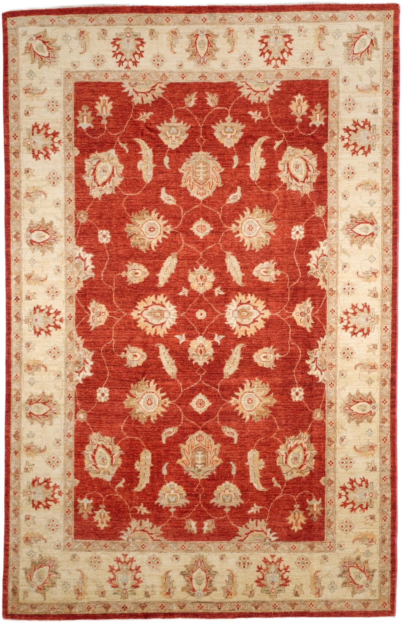 6' 6 x 10' 1 Hand Knotted Ziegler Rug