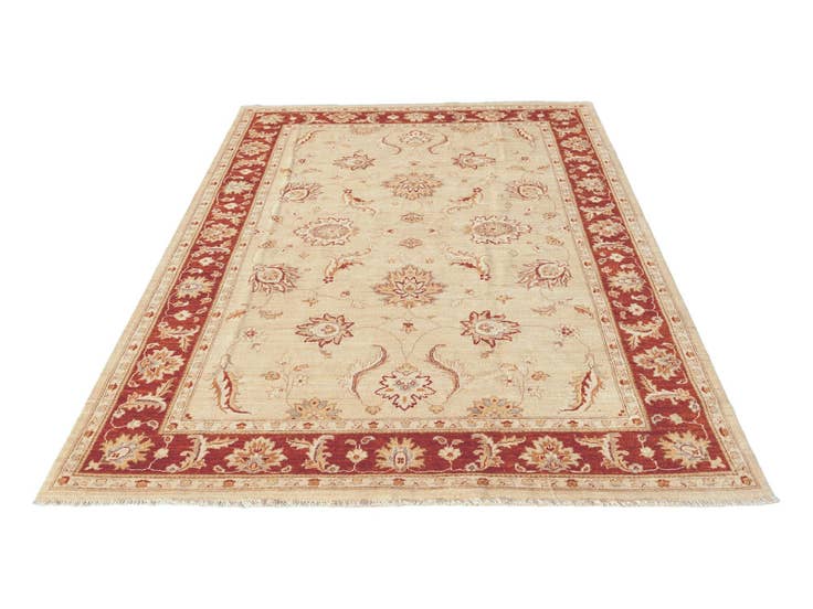 Detail image of 5' 11 x 9' Hand Knotted Ziegler Rug
