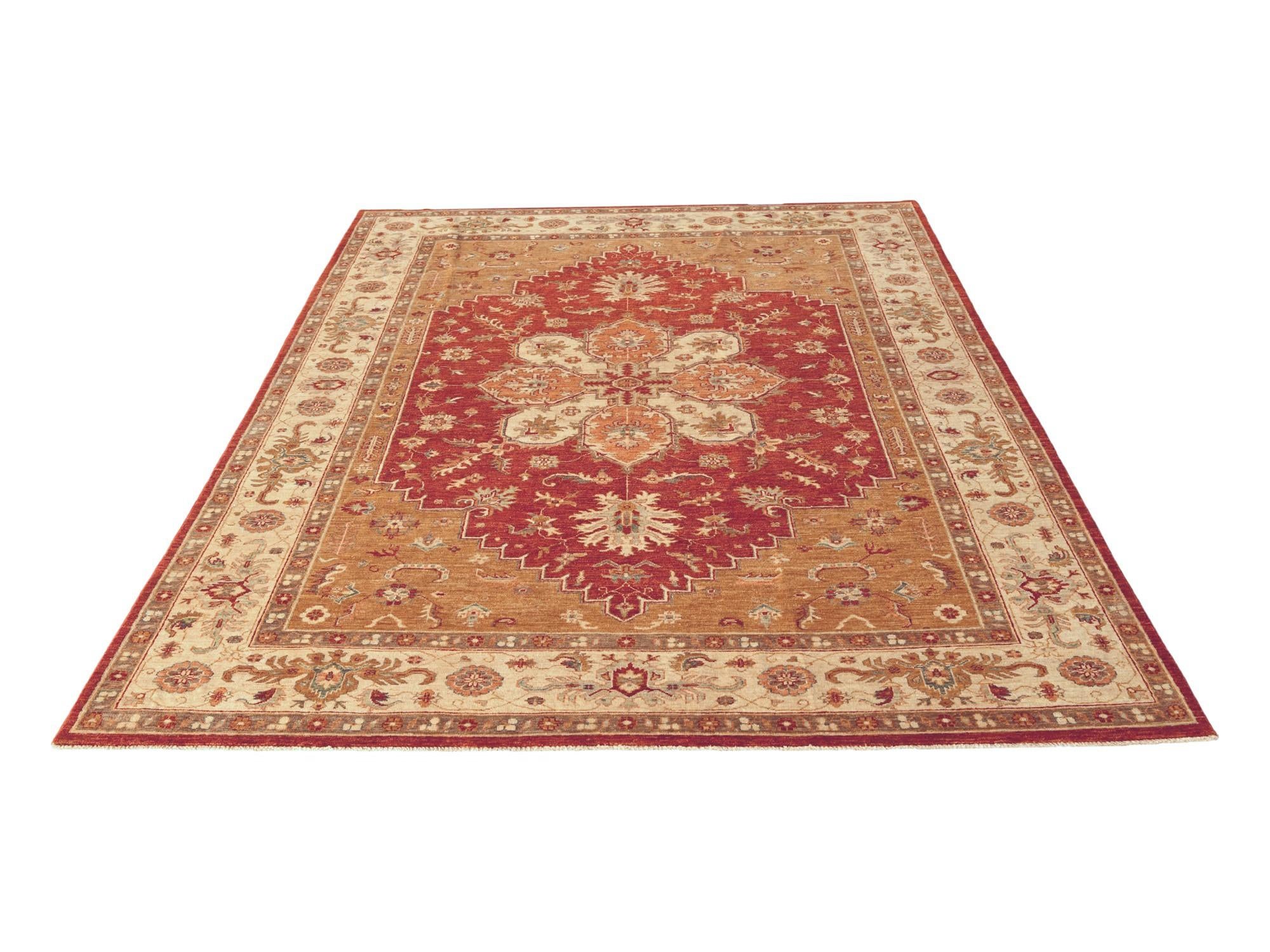 6' 11 x 9' 2 Hand Knotted Ziegler Rug