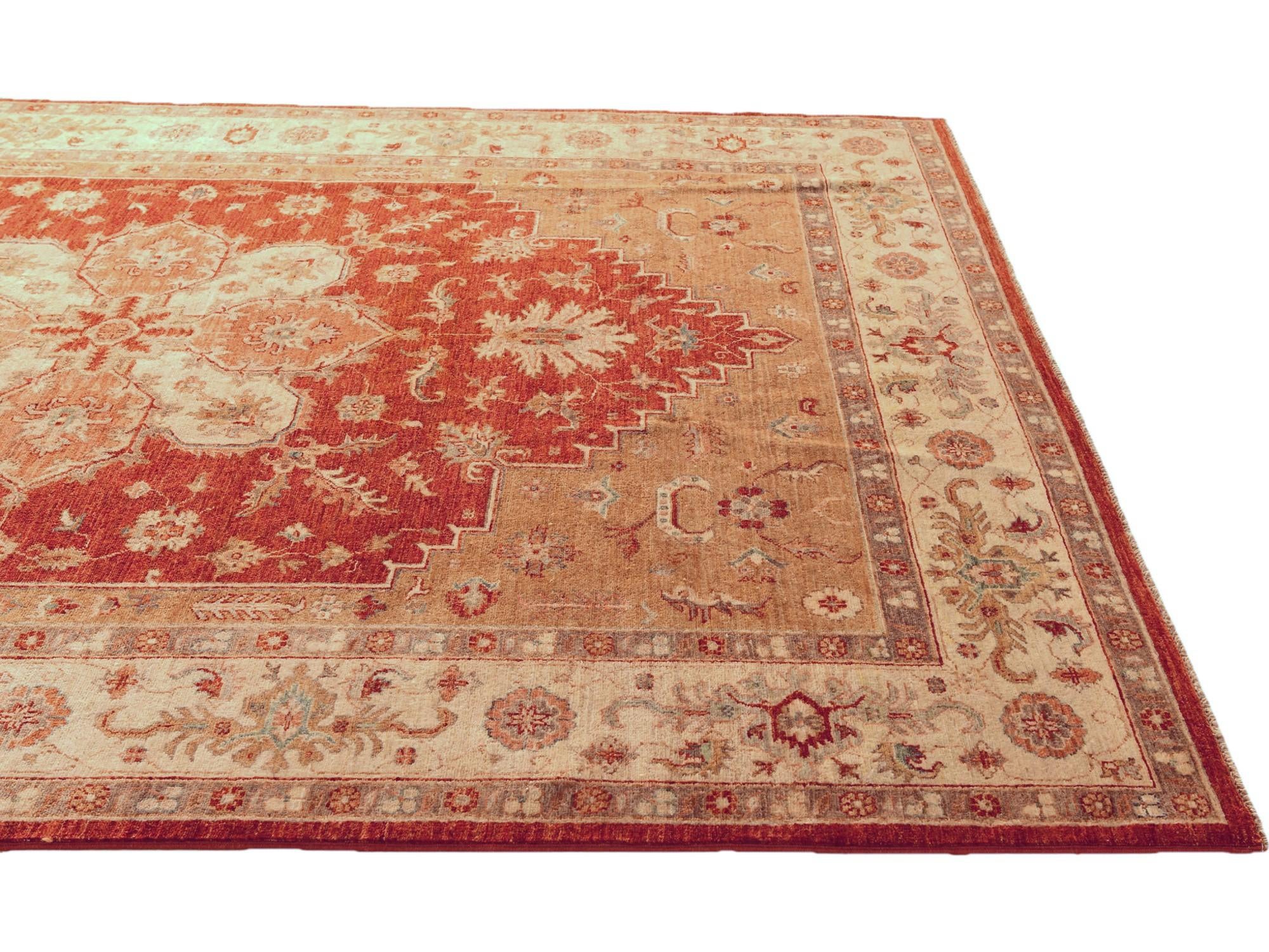 6' 11 x 9' 2 Hand Knotted Ziegler Rug