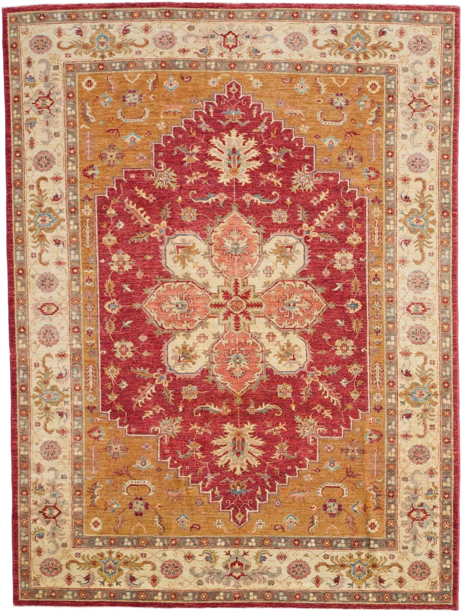 6' 11 x 9' 2 Hand Knotted Ziegler Rug