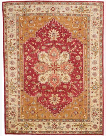 6' 11 x 9' 2 Hand Knotted Ziegler Rug