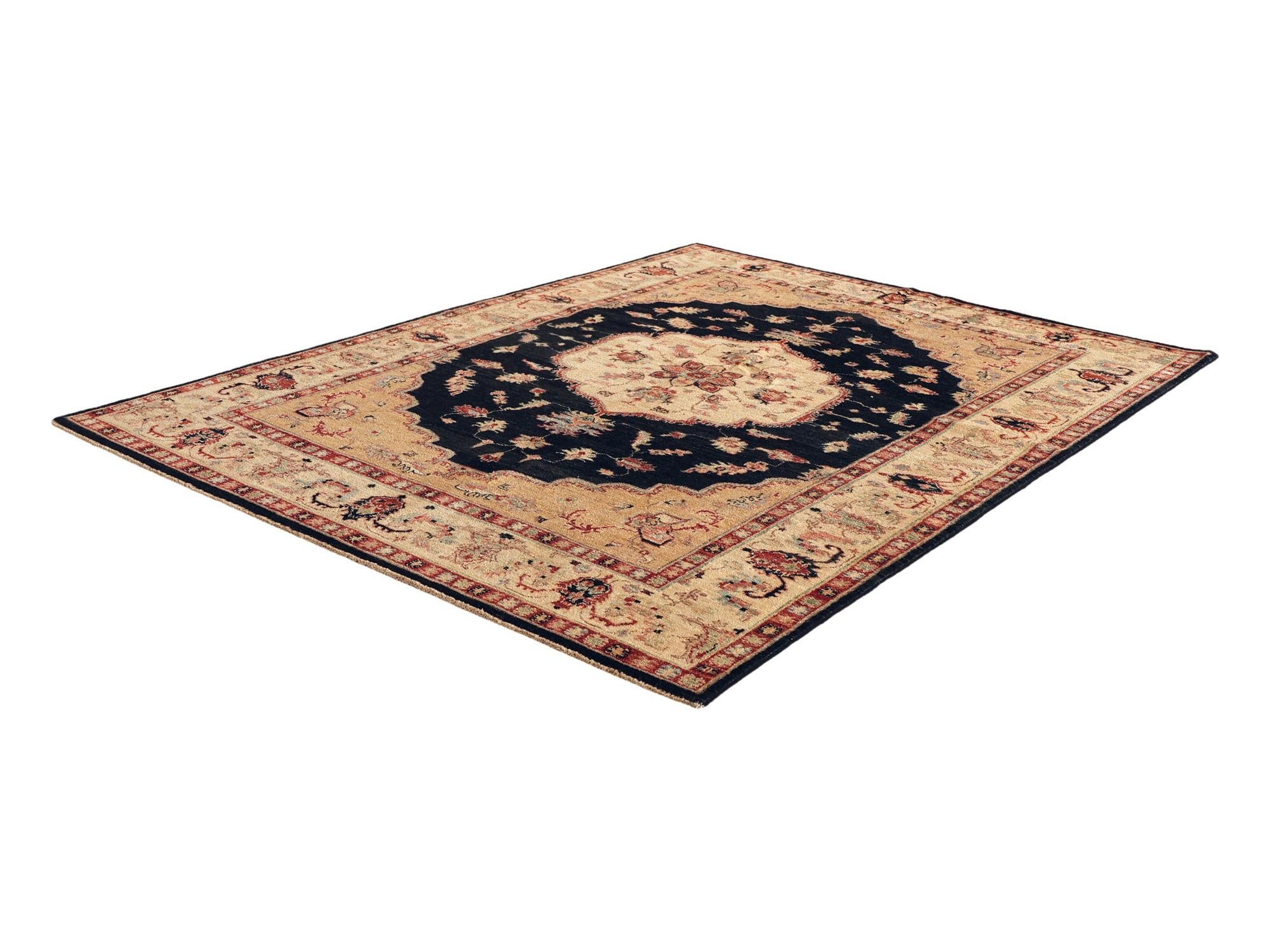 165cm x 220cm Hand Knotted Ziegler Rug