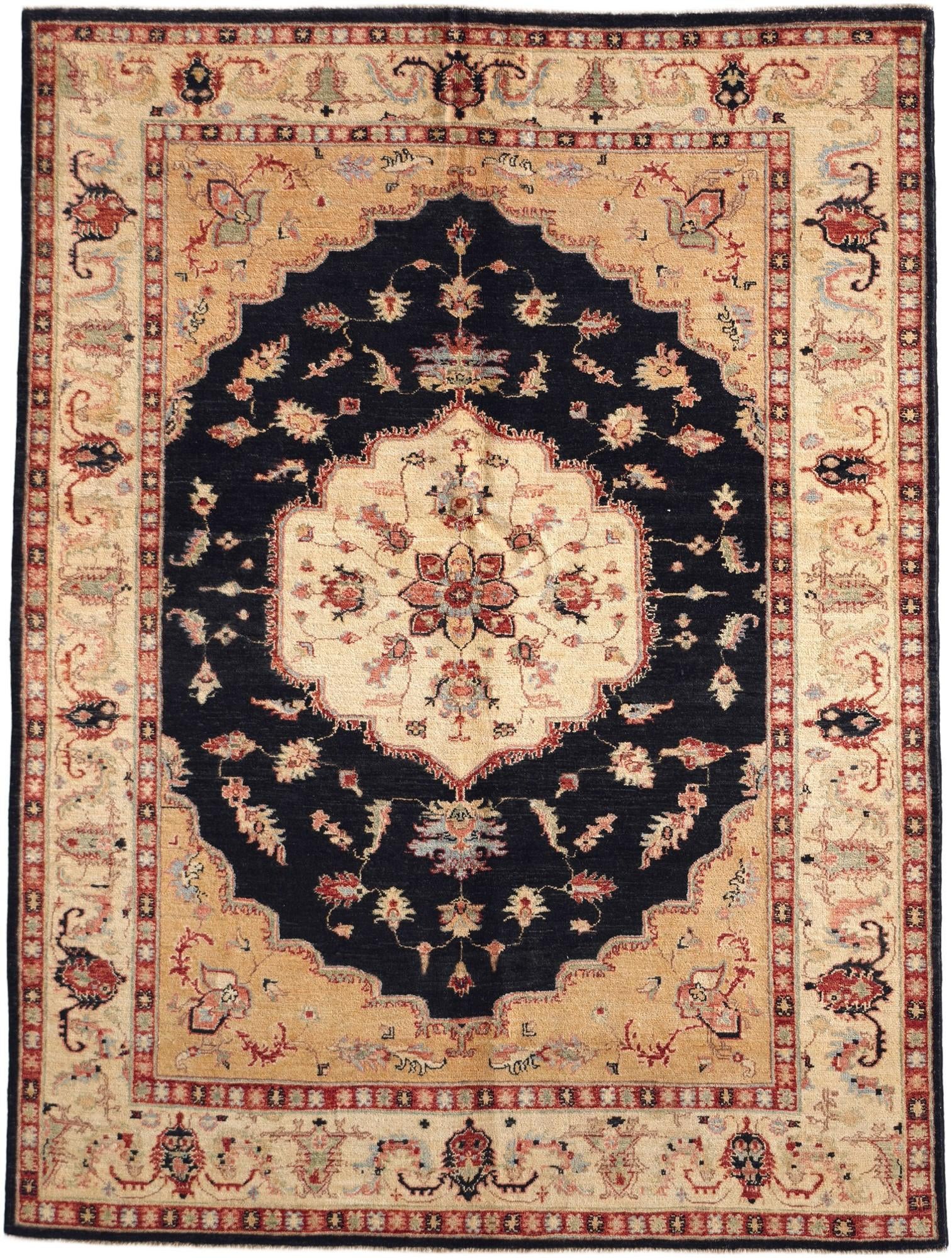 165cm x 220cm Hand Knotted Ziegler Rug