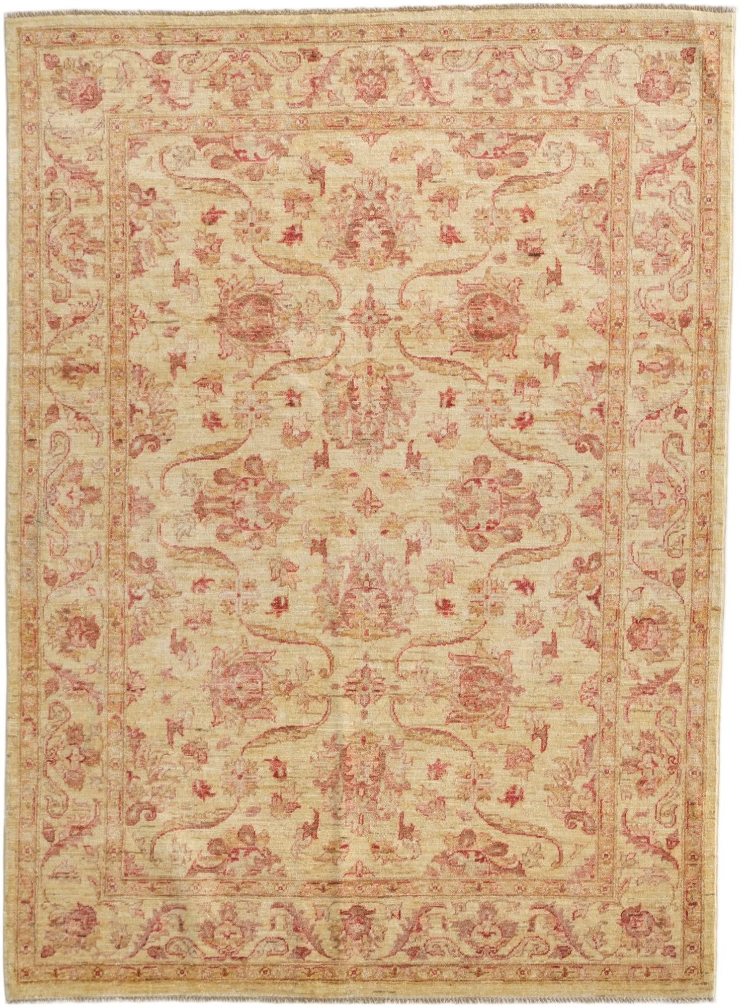 4' 11 x 6' 8 Hand Knotted Ziegler Rug