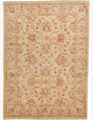 4' 11 x 6' 8 Hand Knotted Ziegler Rug