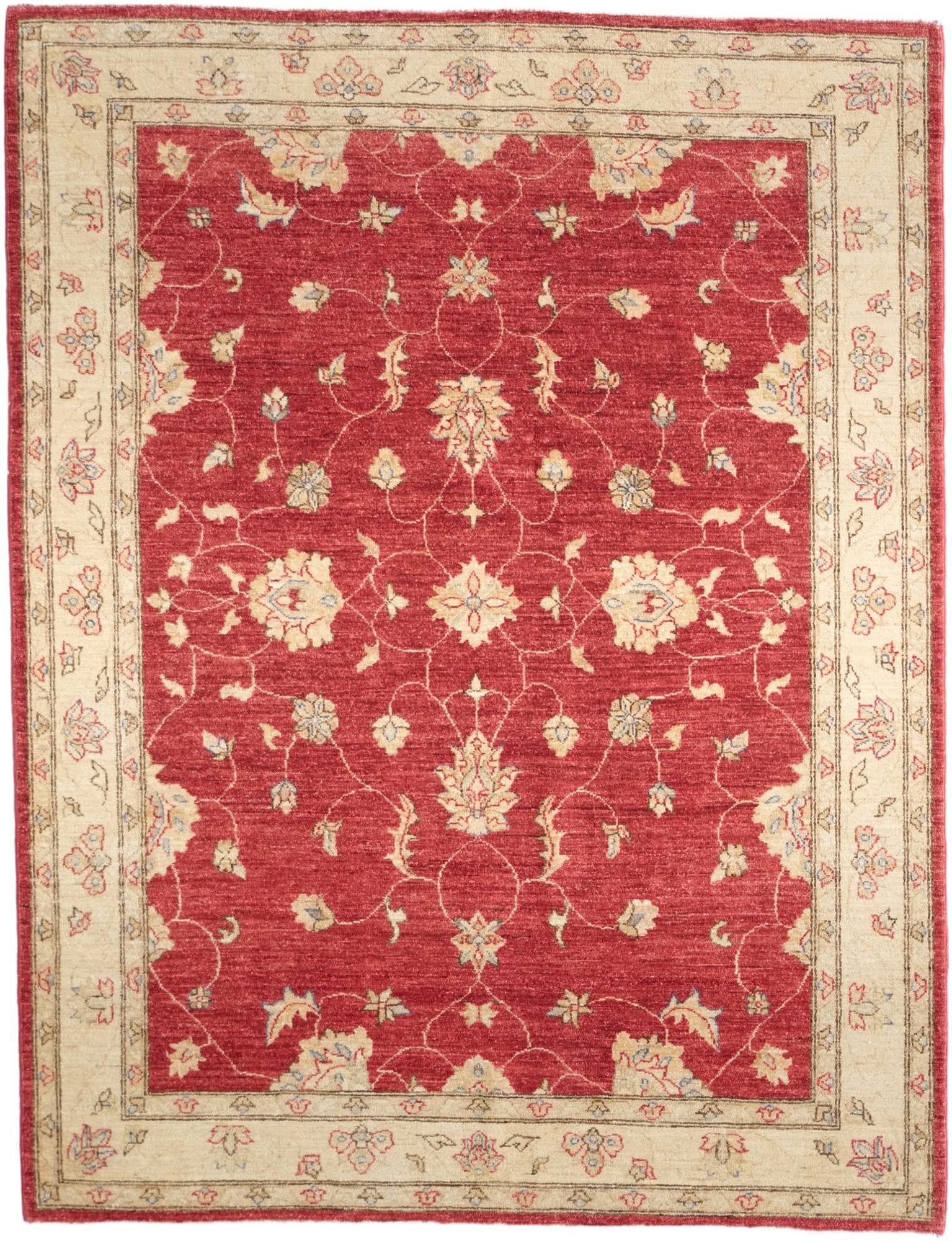 4' 11 x 6' 6 Hand Knotted Ziegler Rug