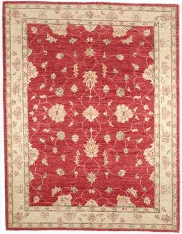 4' 11 x 6' 6 Hand Knotted Ziegler Rug