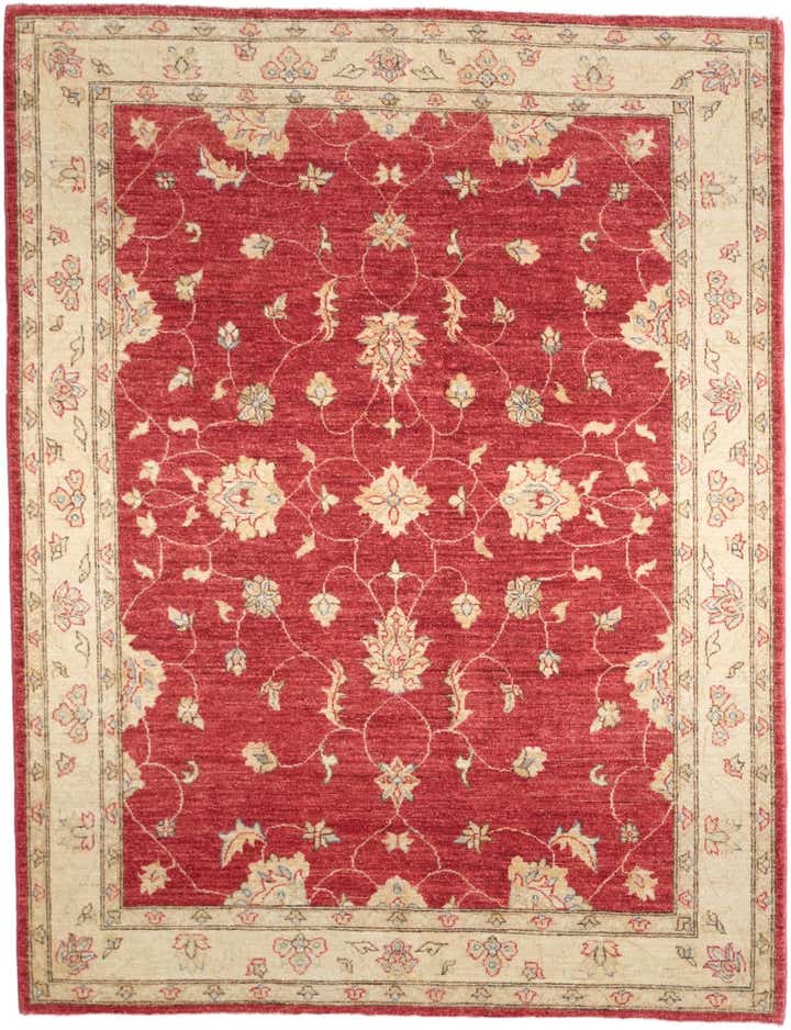 4' 11 x 6' 6 Hand Knotted Ziegler Rug
