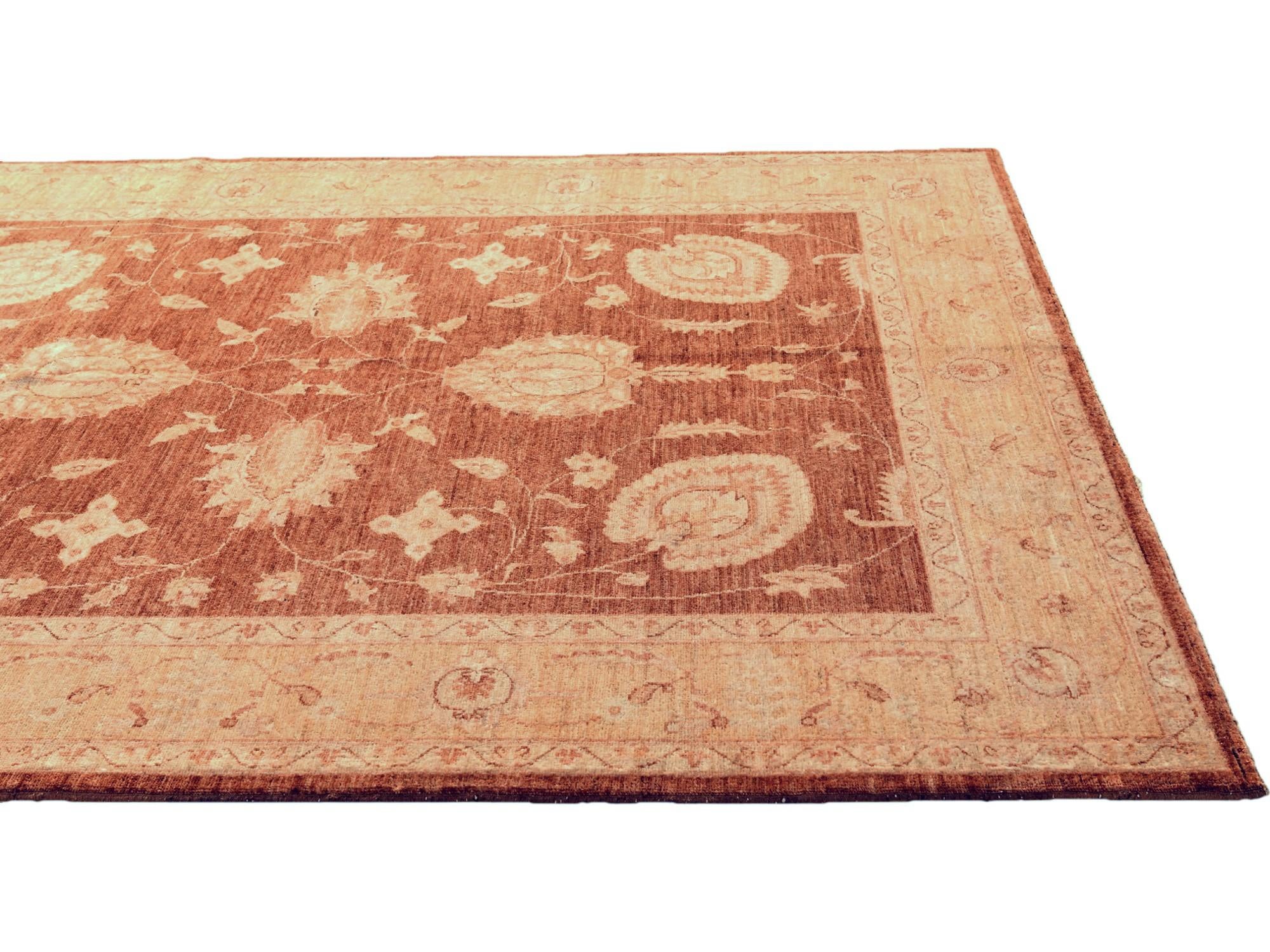 4' 11 x 6' 8 Hand Knotted Ziegler Rug