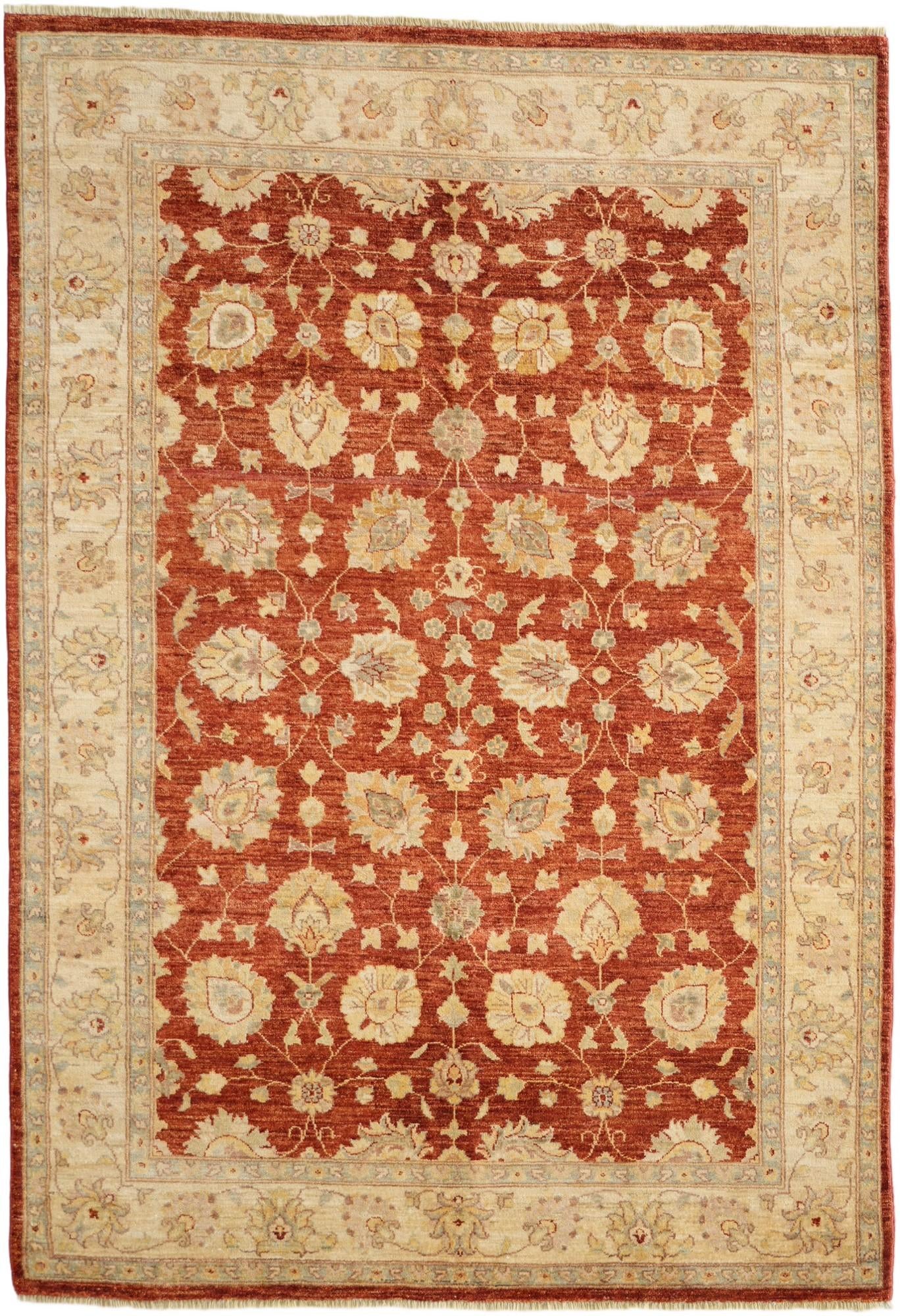 5' 8 x 8' 3 Hand Knotted Ziegler Rug