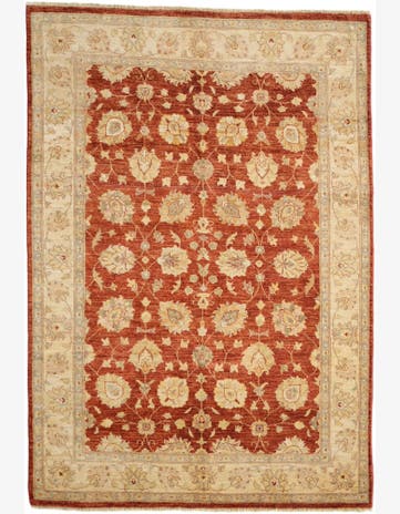 5' 8 x 8' 3 Hand Knotted Ziegler Rug