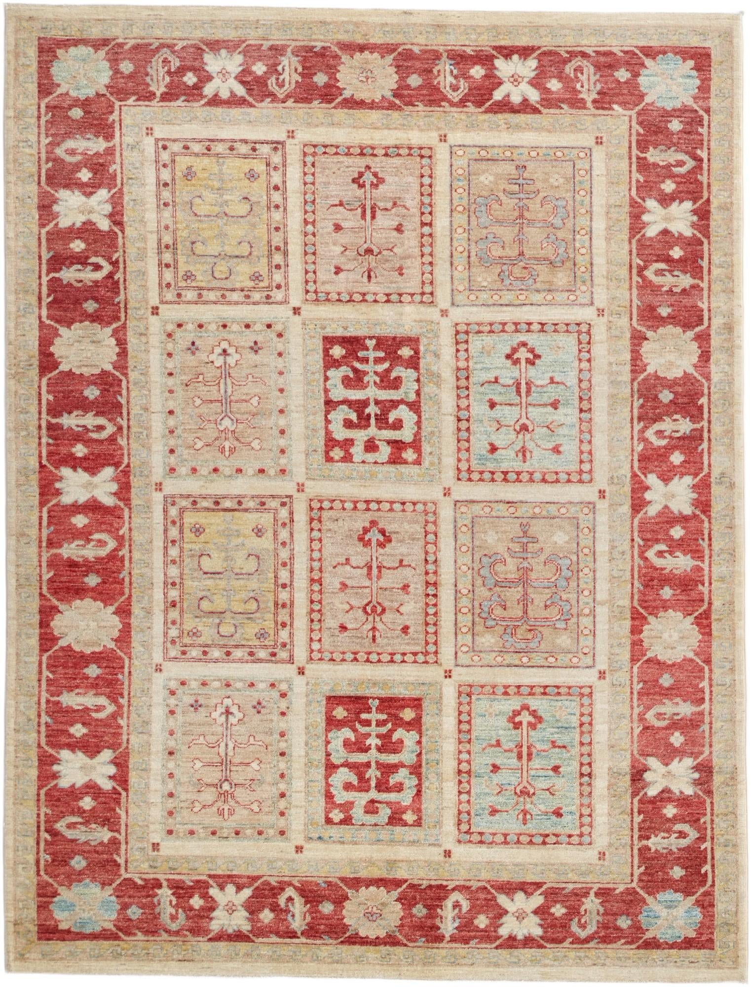 5' x 6' 7 Hand Knotted Ziegler Rug