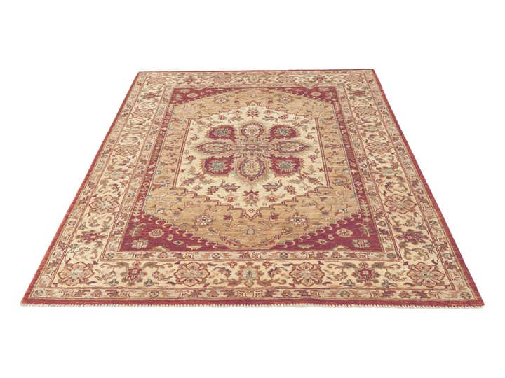 5' 1 x 6' 9 Hand Knotted Ziegler Rug