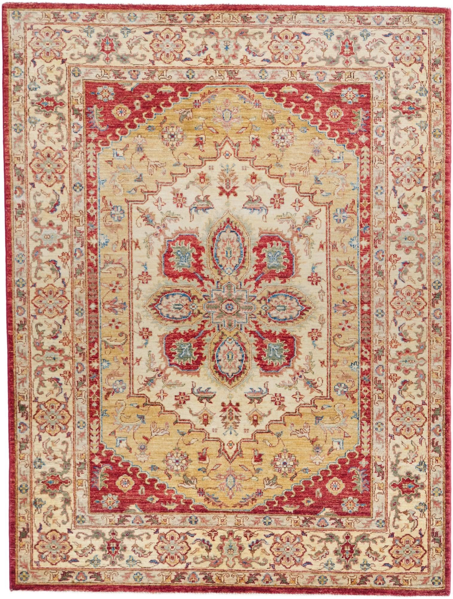 5' 1 x 6' 9 Hand Knotted Ziegler Rug