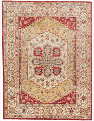 5' 1 x 6' 9 Hand Knotted Ziegler Rug