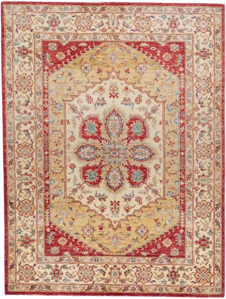 5' 1 x 6' 9 Hand Knotted Ziegler Rug