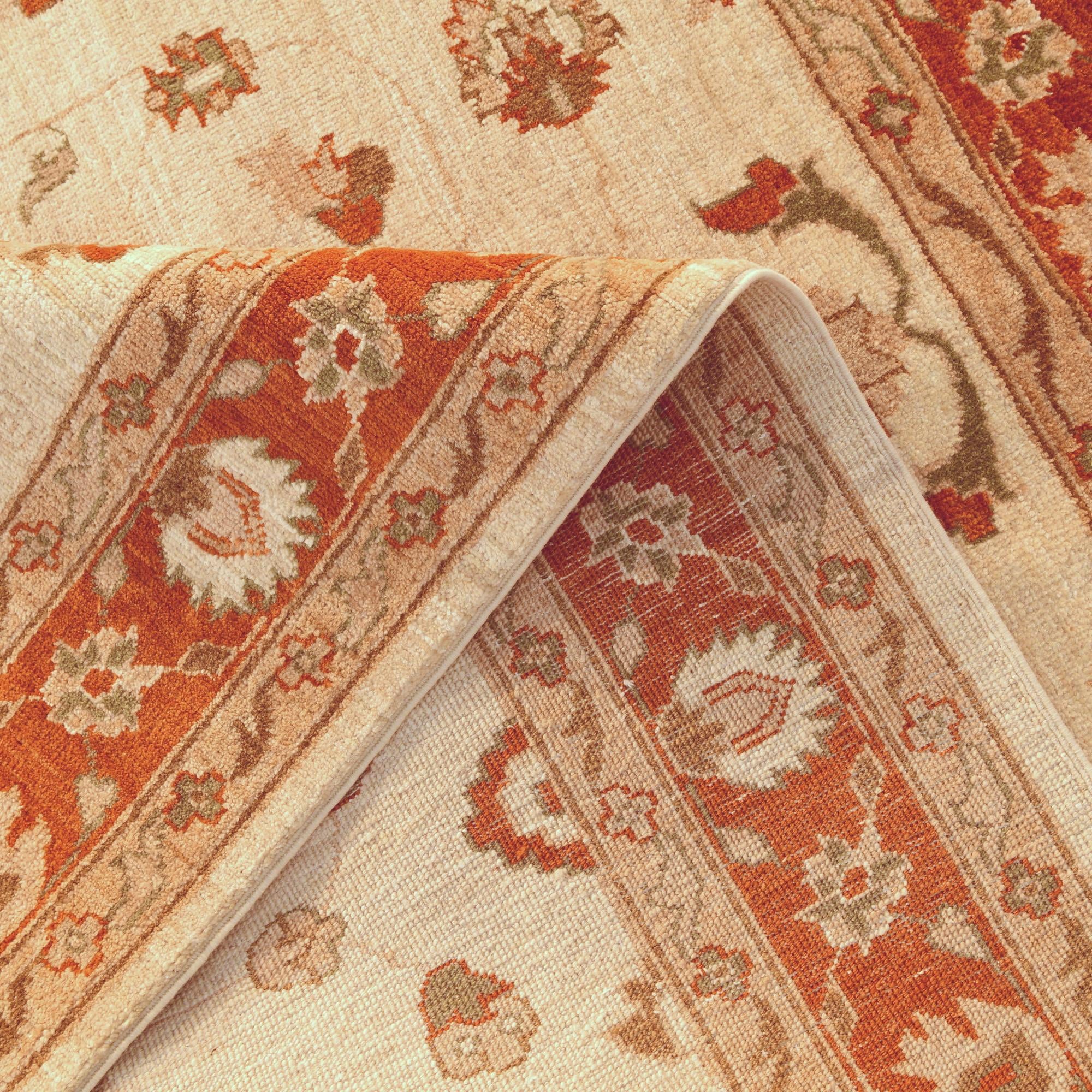 4' 11 x 6' 2 Hand Knotted Ziegler Rug