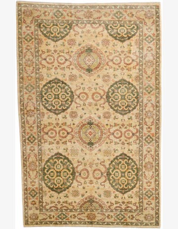 6' x 9' 4 Hand Knotted Ziegler Rug