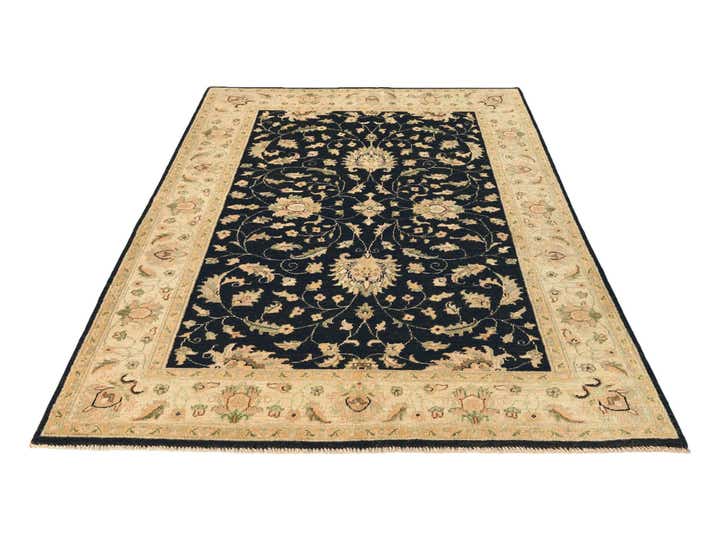 4' 11 x 7' 4 Hand Knotted Ziegler Rug