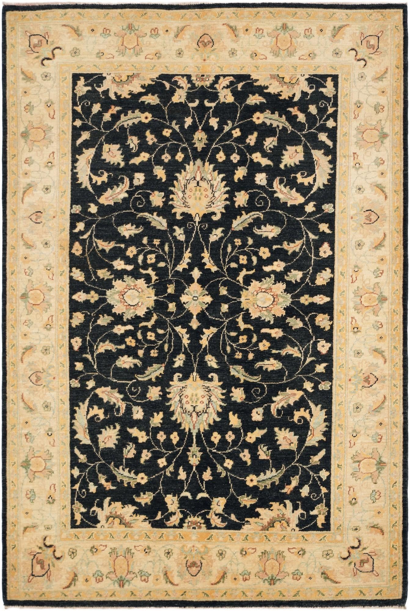 4' 11 x 7' 4 Hand Knotted Ziegler Rug