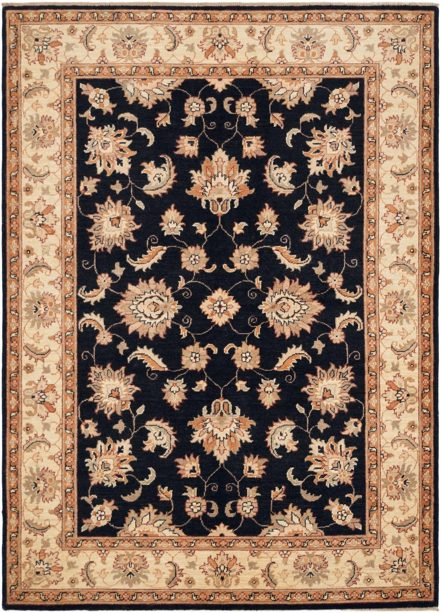 4' 11 x 6' 11 Hand Knotted Ziegler Rug